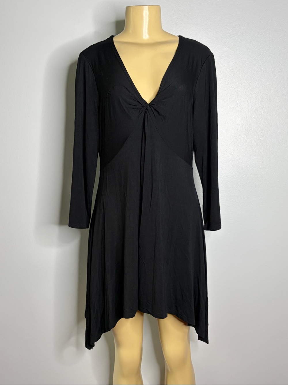 Cupio Black Twist-Front Women’s Dress Size L